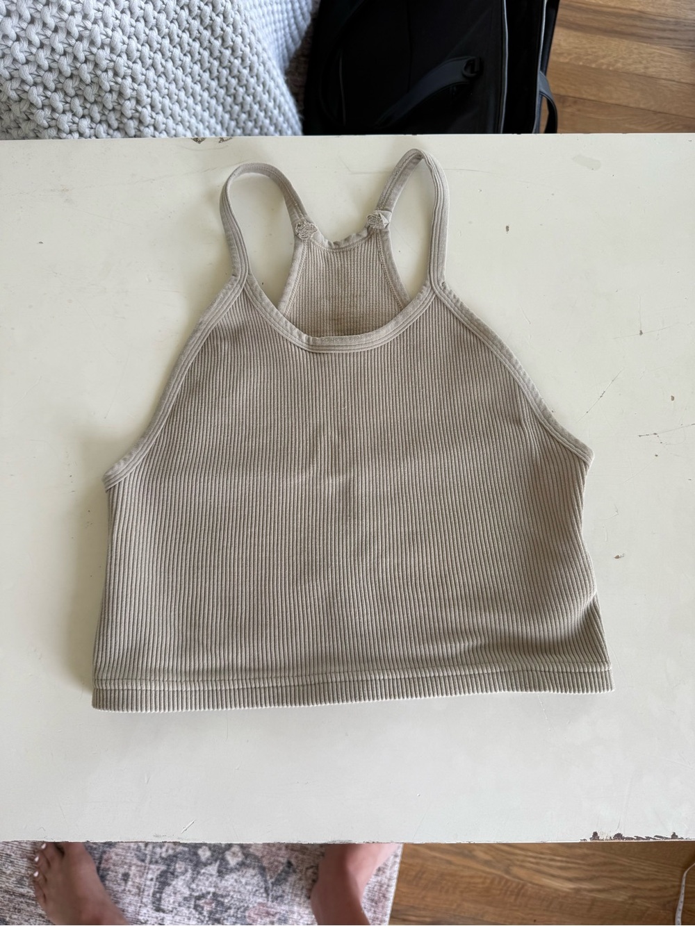 Free People Movement Happiness Runs Crop Tank in beige/tan